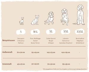 Lettino per cani Emma in velluto nei colori pastello L beige