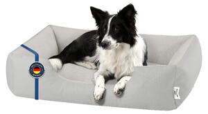 Cuccia per cani BedDog ZARA con rivestimento lavabile, cesto per cani, divanetto per cani, LIGHT-GREY (grigio chiaro), (XL) ca. 100x85x23 cm