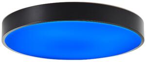 Plafoniera LED brillante Vadin nero Ø49cm 36W 3500lm RGBW 3000-6500K Dimmerabile Luce notturna e timer Telecomando Amazon Google WiFi