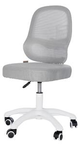 Sedia da ufficio ergonomica Kinder, grigia, con regolazione 3D - Sedia girevole ergonomica - Schienale traspirante e regolazione della profondità del sedile - Senza braccioli e poggiapiedi