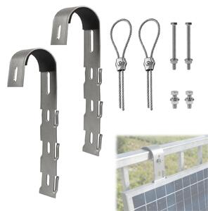 Set di 2 ganci fotovoltaici per pannelli solari