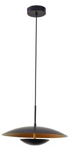Lindby LED a sospensione Tiama, metallo, nero/oro, Ø 40 cm