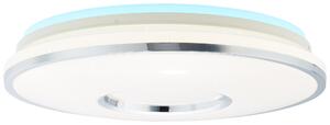 BRILLANTE plafoniera LED VISITATION | plafoniera funzionale dimmerabile in continuo con telecomando | colore della luce regolabile | 32W 3200 lumen da 3000 a 6500 Kelvin | plastica/metallo | bianco/argento | Ø 49cm