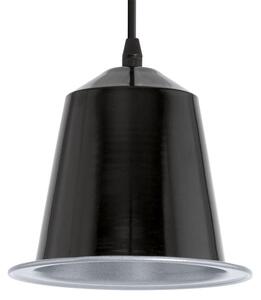 Lampada a sospensione LED, acciaio, nero lucido, IP20 GINOSA