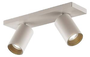 Faretto ad arco Brinja, bianco, angolare, Ø 6 cm, 2 luci, GU10