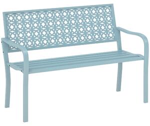 Panca da giardino Outsunny per 2 persone, resistente alle intemperie, ideale come seduta da esterno, con capacità di carico di 240 kg