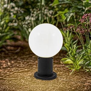 Lampione da giardino Dangan Lindby, dimmerabile, Bianco / Opale, Vetro, Moderno, Lampada da esterni