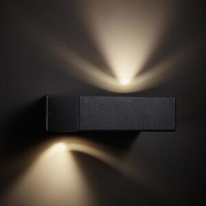 BRILLIANT ABBOT Lampada da parete per esterni a LED | 5 cm di altezza 17 cm di larghezza | 10W 920 lm 3000 K | IP44 | metallo/vetro