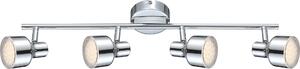 Lampada a sospensione Globo, modello Rois, finitura cromata, con 4 LED; codice prodotto: 56213-4
