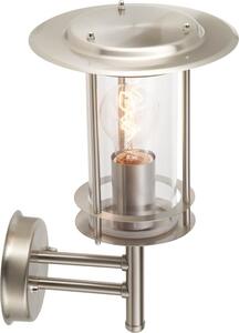Lampada da parete per esterni York, 44781/82 Brillante, color acciaio inox