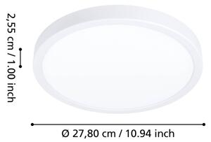 Eglo 901377 - Plafoniera da soffitto per bagno LED RGBW dimmerabile FUEVA-Z LED/14,3W/230V 27,8cm IP44 bianca