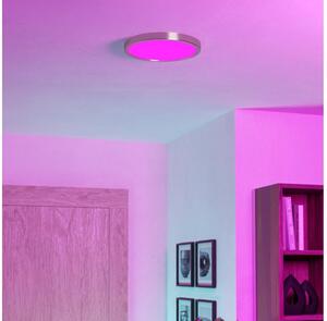 Eglo 901382 - LED RGBW dimmerabile plafoniera con vetro fumé FUEVA-Z LED/14,3W/230V 27,8cm IP44 cromo