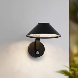 Lindby applique a LED Capelo, nera, metallo, sensore, Ø20cm Capelo, Nero, Alluminio, Moderno