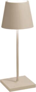 Lampada da tavolo Zafferano Akku, modello Poldina Pro, diametro 300 mm, colore sabbia