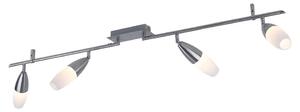 Striscia di faretti a soffitto con faretti mobili