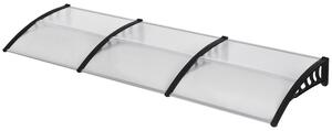 Tettoia Outsunny per porta d'ingresso 303x96x27 cm con protezione UV per esterni