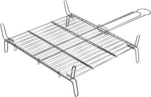 Griglia doppia per barbecue - zinco - 25x25 cm - 76841
