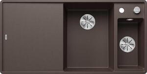 BLANCO AXIA III 6 S-F, SILGRANIT® PuraDur®, caffetteria, lavabo a destra, con scarico a distanza, incluso tagliere in legno