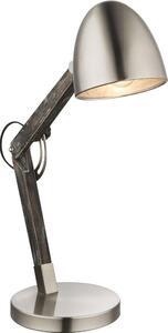 Lampada da tavolo GAUA, grigia, con paralume di diametro 13 cm, in legno