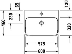 Lavabo da appoggio Duravit Happy D.2 Plus, antracite opaco, 600 mm, 23606013001