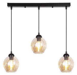 Lampadario ASPA nero e marrone 3xE27x40W in vetro, dimensioni: 100x70x14 cm, IP20, Candellux