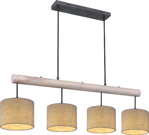 Globo Lighting lampada a sospensione in metallo nero opaco, 4x E27