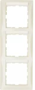 Berker 10138912 Cornice con campo di scrittura, bianco lucido, Berker S.1