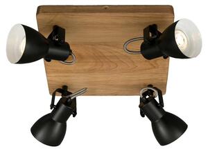 Lampada da soffitto Lampada spot orientabile GU10 35 W nero legno-metallo Briloner