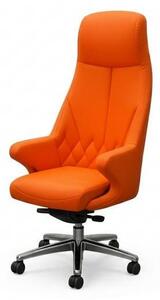 Sedia da ufficio, comoda, confortevole, morbida, spaziosa, arancione, moderna