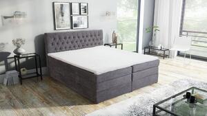 Letto matrimoniale con rete a molle Bonell, dimensioni 180x200, modello "Hotel", completo di materasso, topper e contenitore per biancheria