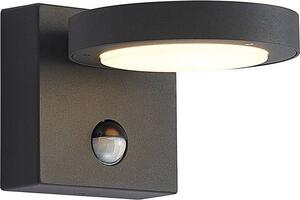 Applique da esterno Lucande LED Belna, metallo, sensore, IP54