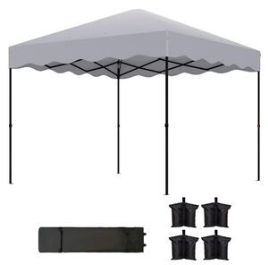 Outsunny, gazebo di circa 3x3 metri, resistente all'acqua, stabile, adatto per l'inverno, gazebo pop-up pieghevole