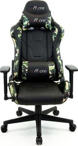 Sedia girevole Mc Racing sedia da ufficio studio ricamo ufficio con 2 cuscini sedia da gioco nera sedia da gioco