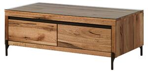 MASSIVMOEBEL24 | Tavolino da salotto in legno di quercia selvatica/cerro 120x67x45 oliato natur MONTREUX #120