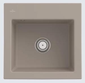 Lavello Villeroy&Boch, lavello da cucina Subway 50 S Almond 525x510 mm, larghezza mobile sottolavello 50 cm