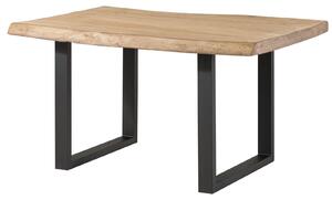 MASSIVMOEBEL24 | FREEFORM 5 tavolo da pranzo in legno di mango - verniciato beige / gambe in ferro U antracite matt 140x90
