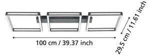 Eglo 99789 - Plafoniera LED ALTAFLOR 3xLED/11,2W/230V nero