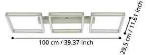 Eglo 99786 - Plafoniera LED ALTAFLOR 3xLED/11,2W/230V cromo opaco