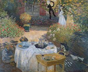Claude Monet - Stampa artistica The Luncheon Monet's garden at Argenteuil c 1873, (40 x 35 cm)