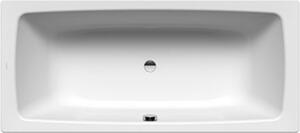 VIGOUR Clivia vasca salvaspazio in acciaio bianco 170 x 75 cm, bianco