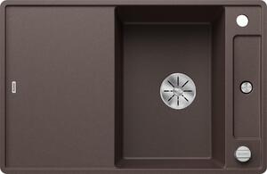 BLANCO AXIA III 45 S-F, SILGRANIT® PuraDur®, caffè, reversibile, incluso tagliere in legno