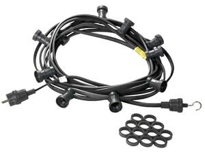 Catena luminosa Illu/party 5m - catena luminosa per esterni nera - Germany - 5 x attacco a vite E27