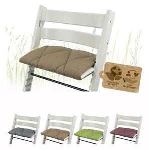 BAMBINIWELT Rivestimento di ricambio, cuscino per adulti compatibile con seggiolone/sedia per bambini Stokke Tripp Trapp, cuscino per seduta, cuscino grande per poggiapiedi, marrone
