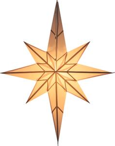 Stella pieghevole di carta illuminata dell'Avvento, stella di Natale 70 cm - Cerberus, bianca, decorazione per finestre a stella