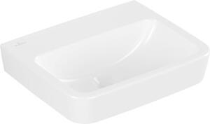Villeroy & Boch O.novo - Lavabo 450x370 mm, senza sfioratore, senza foro per miscelatore, AntiBac, CeramicPlus, bianco alpino 434448T2