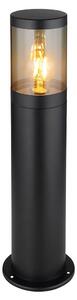 Lampada da terra a LED, giardino, acciaio inox, IP44, fumé, H 50cm
