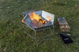 Origin Outdoors, ciotola per barbecue e fuoco 'Hexagon', 40 x 45 cm