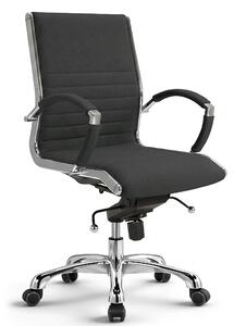 VERSEE Montreal sedia girevole in tessuto antracite - sedia ergonomica da ufficio e da scrivania, rivestimento traspirante, comoda sedia girevole, stabile fino a 150 kg