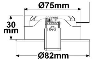 Faretto da incasso a LED, argento, 8W SMD, 120°, rotondo, bianco caldo, dimmerabile