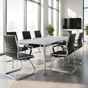 Scrivania / tavolo da conferenza VERSEE VST1 150x100 cm grigio chiaro - regolabile in altezza, stabile